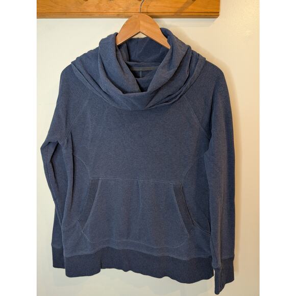L.L. Bean Sweaters - L.L.Bean Navy Blue Cowl Neck Sweatshirt Pullover Medium Petite Cozy Casual